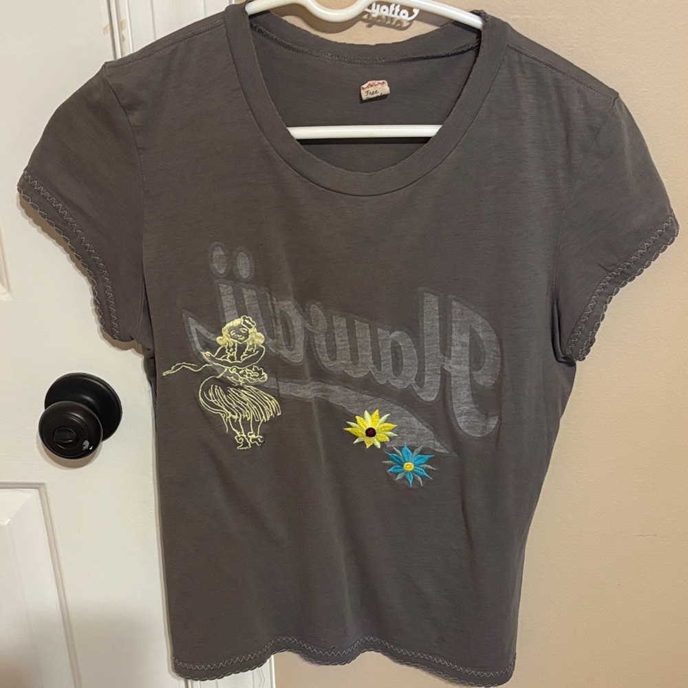 Gray Graphic Short-Sleeve